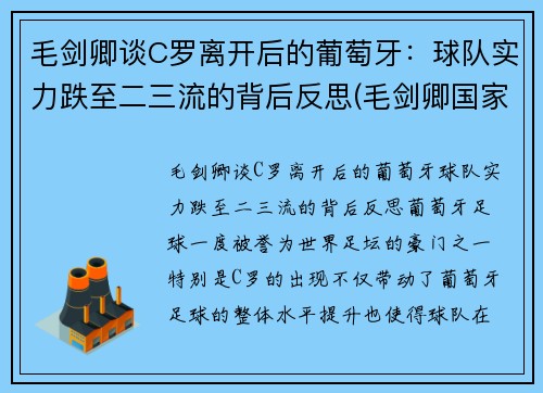 毛剑卿谈C罗离开后的葡萄牙：球队实力跌至二三流的背后反思(毛剑卿国家队)